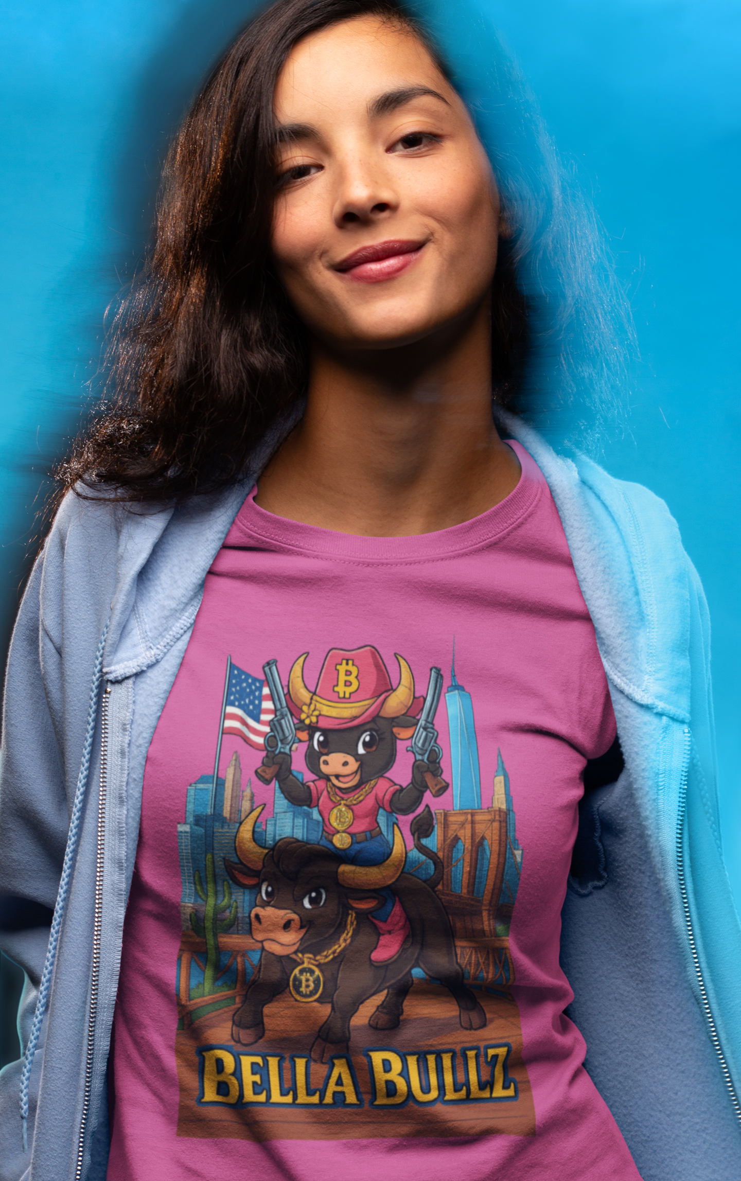 Crypto Lovers Graphic Tee - Bella Bullz Design, Limited Edition Quality Casual Wear, Gift for Animal Lovers, Fun Retro Vibe, Summer Fashion
