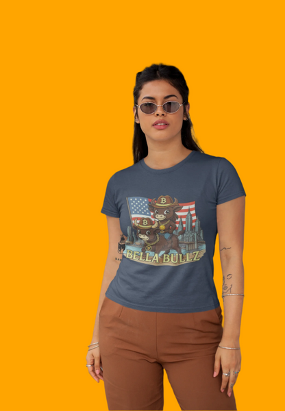 Patriotic Women's T-Shirt, Bella Bullz Tee, Crypto Quality Tee, Casual Summer Wear, Crypto Independence