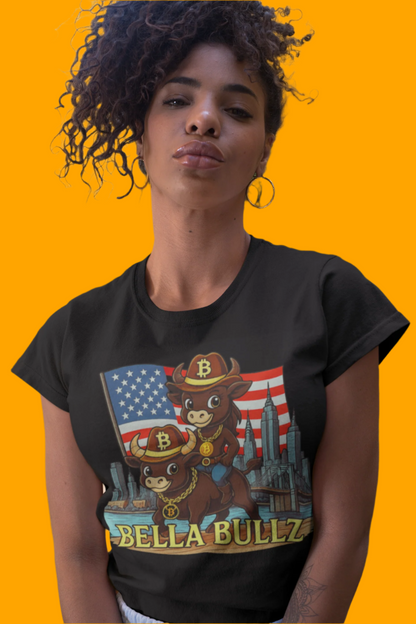 Patriotic Women's T-Shirt, Bella Bullz Tee, Crypto Quality Tee, Casual Summer Wear, Crypto Independence