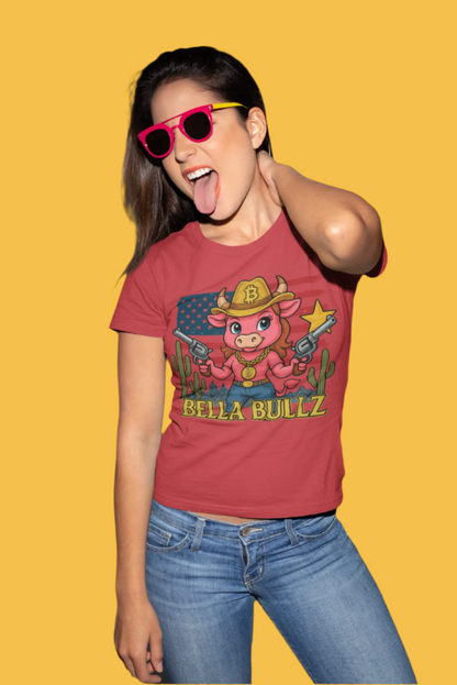 Cowgirl Graphic Tee - Bella Bullz, Cute Western T-Shirt, Rodeo Outfit, Gift for Cowgirls, Americana Fashion, Summer Casual Wear