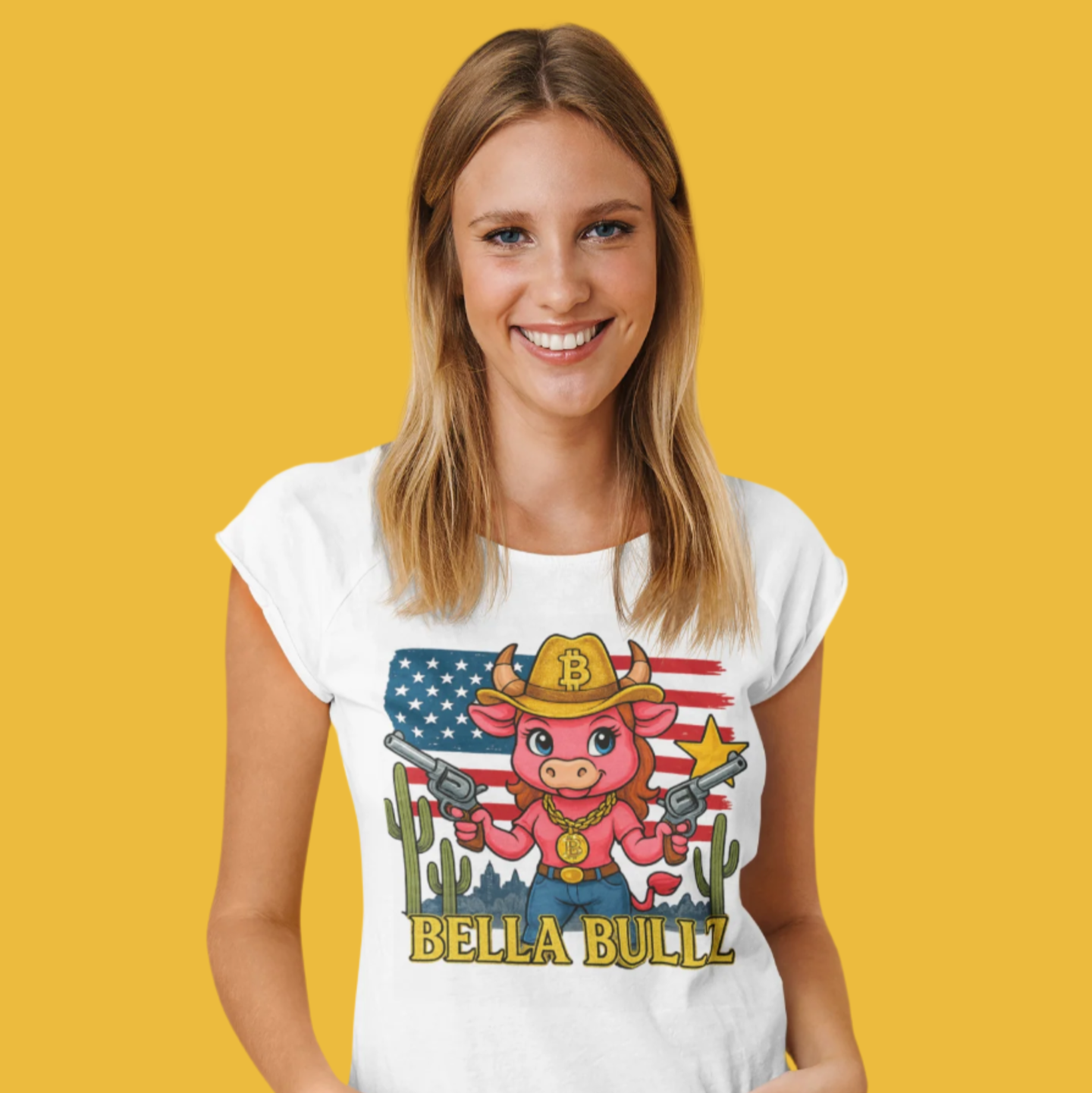 Cowgirl Graphic Tee - Bella Bullz, Cute Western T-Shirt, Rodeo Outfit, Gift for Cowgirls, Americana Fashion, Summer Casual Wear