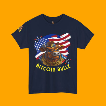 🔥 Bitcoin Bullz™ Limited Patriotic Crypto Tee – Bold American Streetwear for True Bitcoin Believers (Only 500 Available!) 🔥