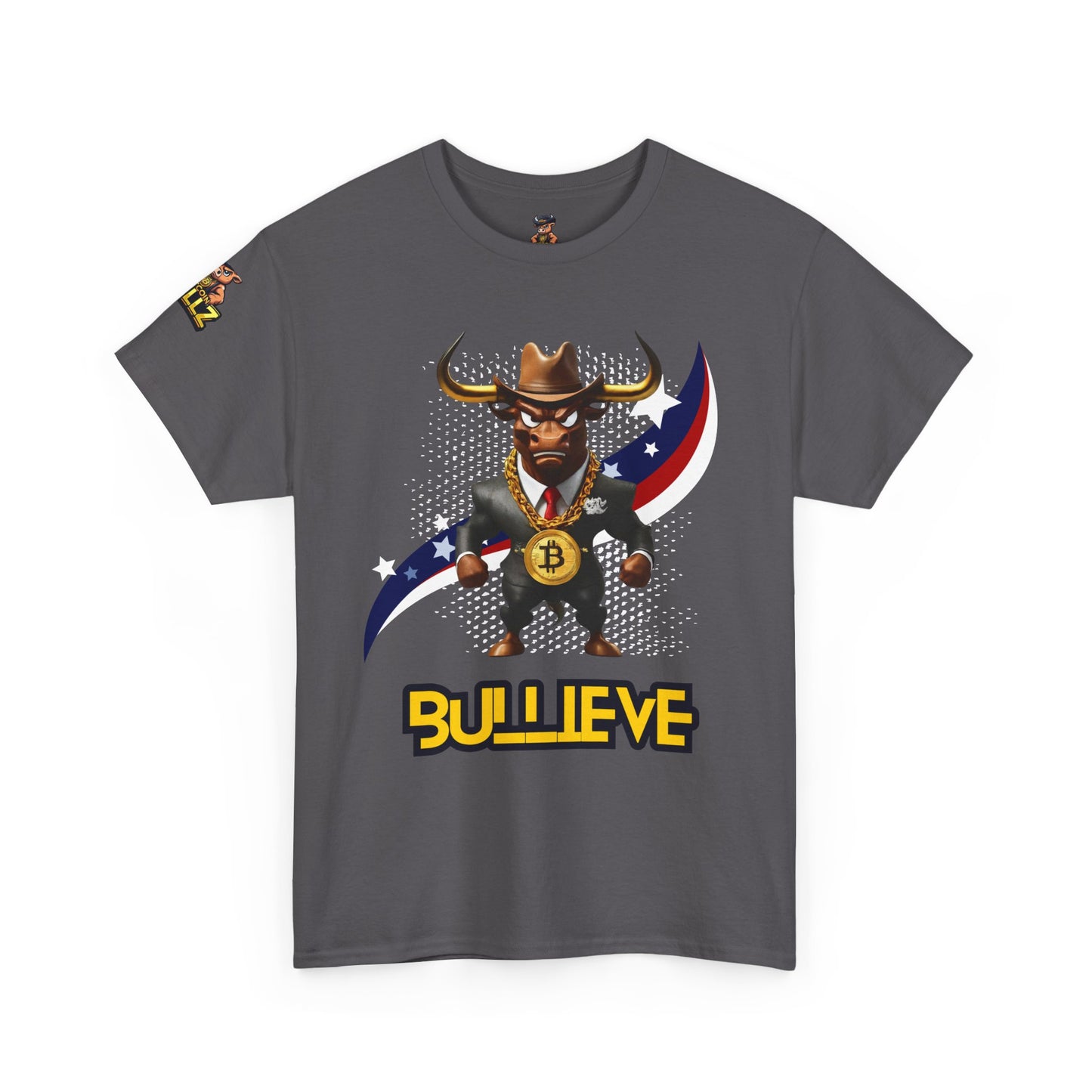 🔥 Bitcoin Bullz™ Patriotic Crypto Street Tee – Bold USA Design for Bitcoin Bulls & Independence Lovers, July 4th Fashion