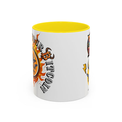 Bitcoin Bull Accent Coffee Mug - Perfect Gift for Crypto Lovers, Unique Mug for Bitcoin Enthusiasts, Cool Coffee Cup for Home or Office