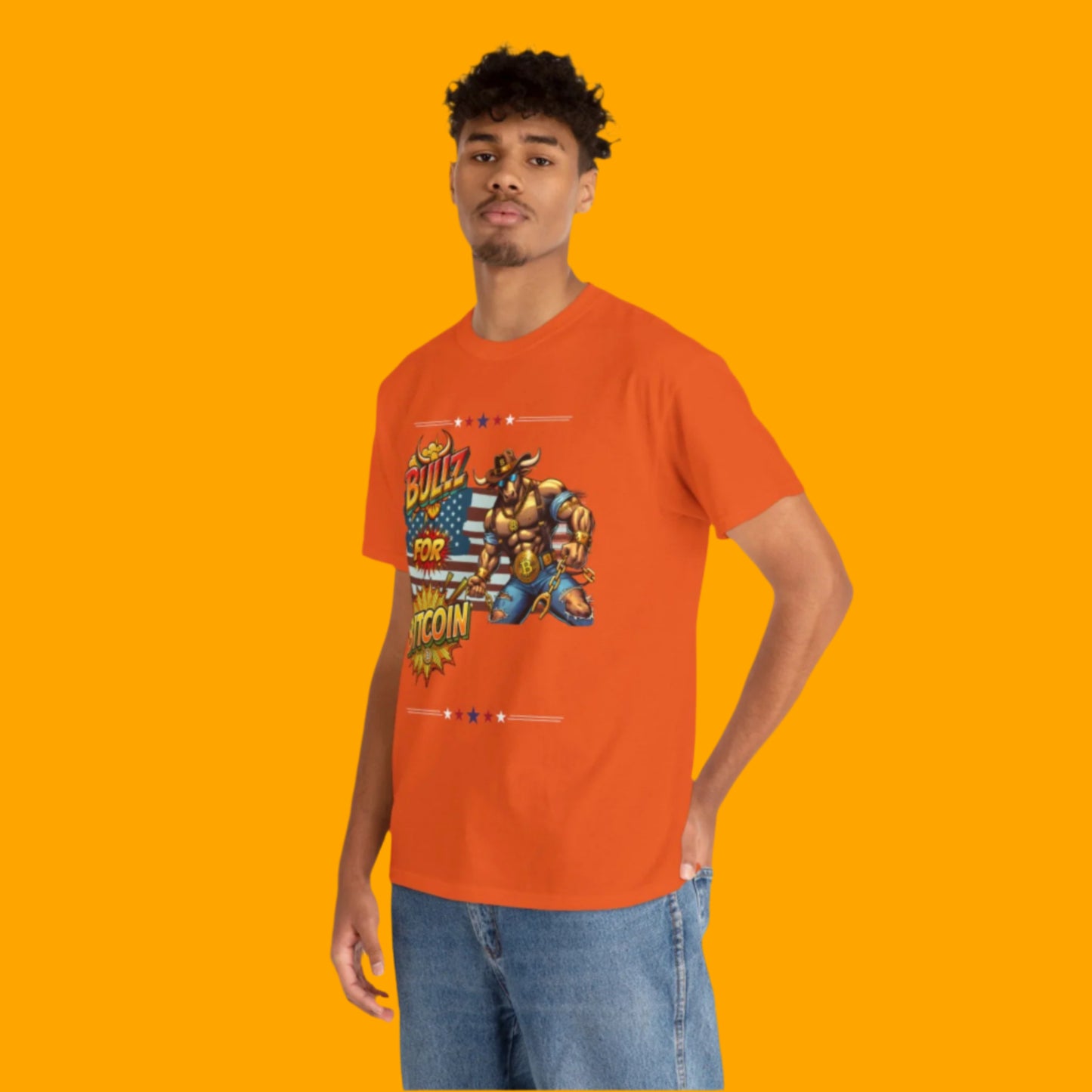 🔥 Bitcoin Bullz™ Patriotic Crypto Street Tee – Bold USA Design for Bitcoin Bulls & Independence Lovers Crypto Animals