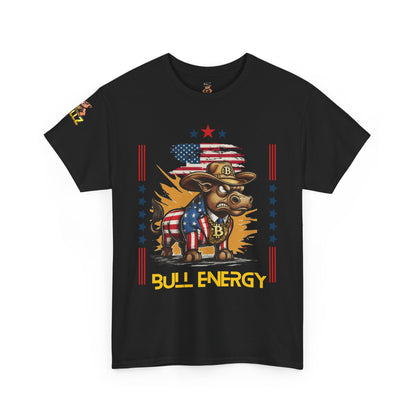 🔥 Bitcoin Bullz™ Patriotic Crypto Street Tee – Cartoon Style Bull Expression Bold USA Design for Bitcoin Bulls & Independence Lovers 🔥