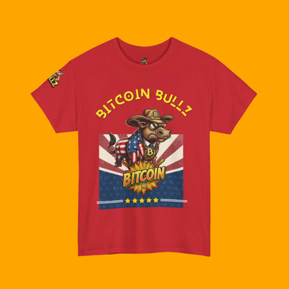 🔥 Bitcoin Bullz™ Limited Patriotic Crypto Tee – Bold American Streetwear for True Bitcoin Believers (Only 500 Available!) 🔥