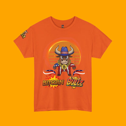 Bitcoin Bullz™ Retro-Futuristic Crypto Patriot Tee – Crypto Cowboy Viral Bold Design for Blockchain Believers Limited Designs (500 Pieces Only)