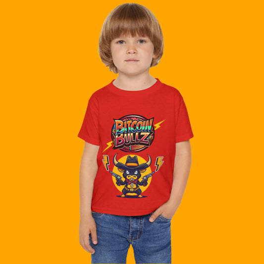 Bitcoin Bullz™ Kids T-Shirt, Fun Toddler Shirt, Graphic Tee for Cryptocurrency Lovers, Gifts for Young Enthusiasts, Cool Kids Apparel