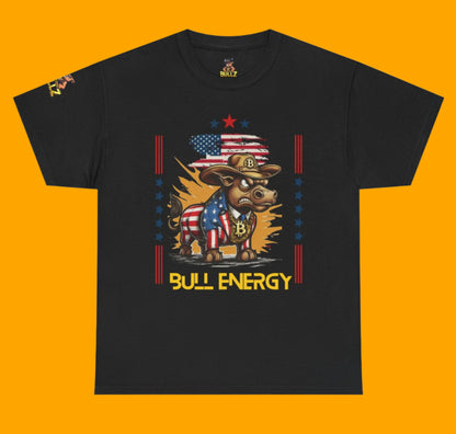 🔥 Bitcoin Bullz™ Patriotic Crypto Street Tee – Cartoon Style Bull Expression Bold USA Design for Bitcoin Bulls & Independence Lovers 🔥