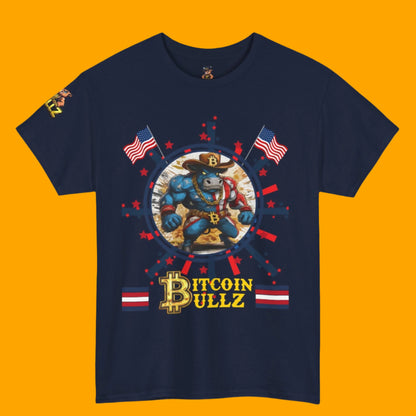Bitcoin Bullz™ Limited Patriotic Crypto Tee – Bold American Streetwear 4th of July Freedom Clothing True Bitcoin Believers (Only 500 Available!)