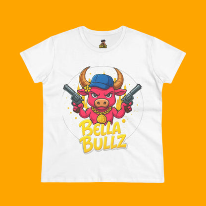 Bella Bullz Graphic Tee, Fun Women's T-Shirt, Casual Streetwear, Gift for Her, Summer Style, Cute Graphic Top