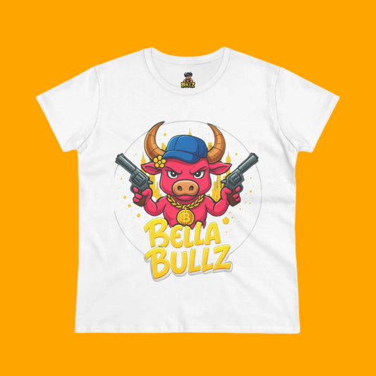 Bella Bullz Graphic Tee, Fun Women's T-Shirt, Casual Streetwear, Gift for Her, Summer Style, Cute Graphic Top