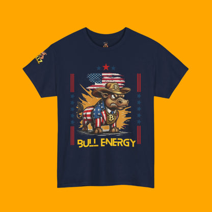 🔥 Bitcoin Bullz™ Patriotic Crypto Street Tee – Cartoon Style Bull Expression Bold USA Design for Bitcoin Bulls & Independence Lovers 🔥