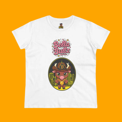 Cute Graphic Tee, Bella Bitcoin Bullz T-Shirt, Crypto Animal Quality T-Shirt, Exclusive Design, Gift for Her, Fun